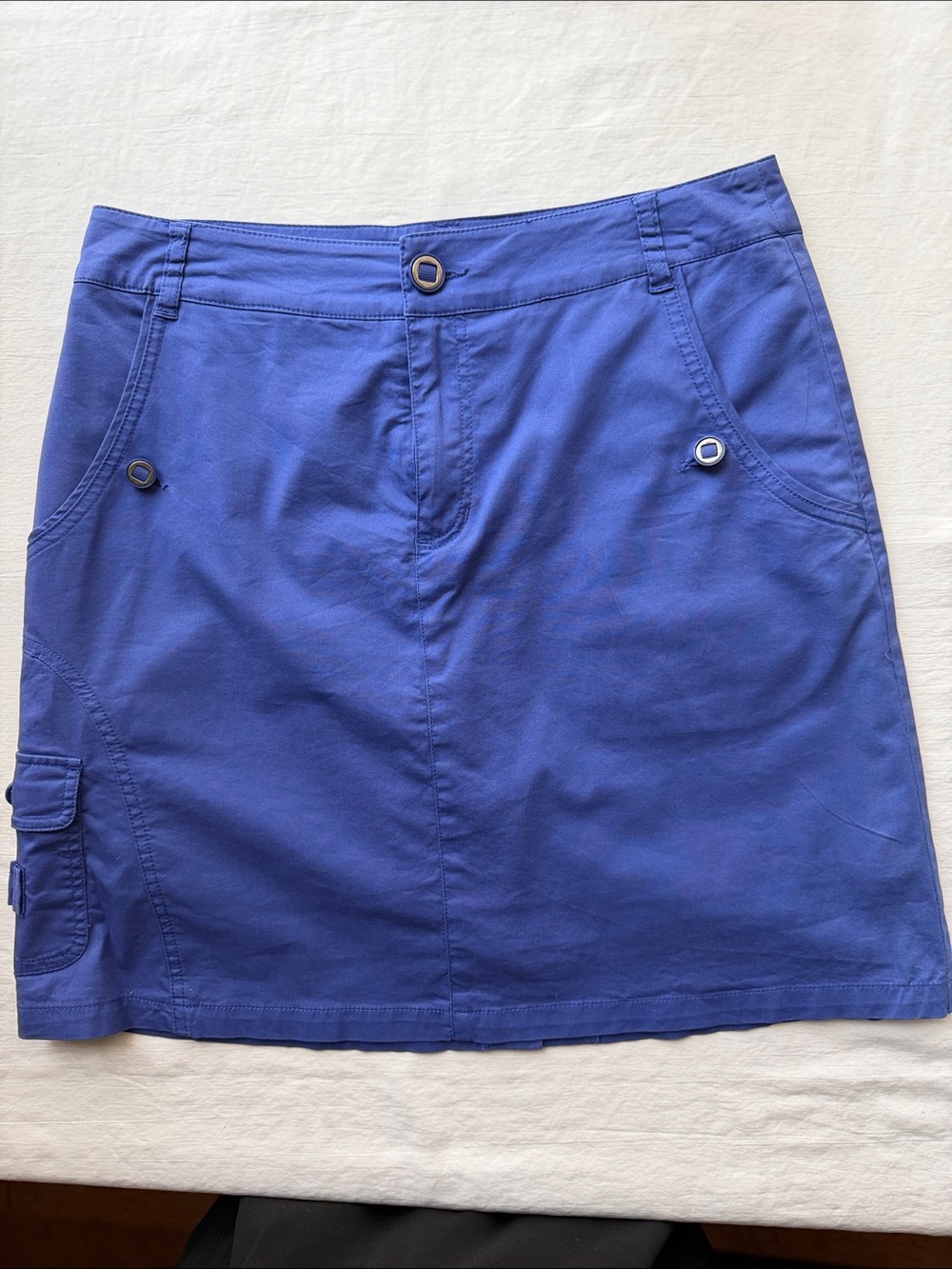 Blue Casual A-Line Skort